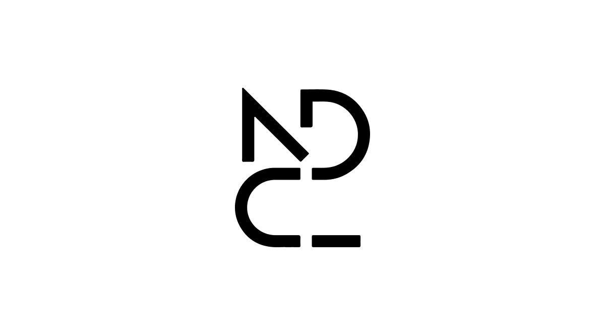 The NDC logo, the letters N, D, and C interconnected